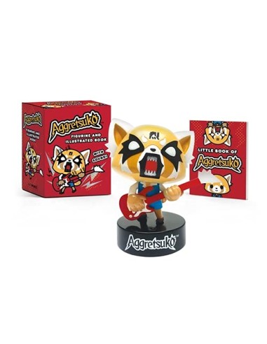 AGGRETSUKO FIGURINE AND ILLUSTRATED BOOK WITH SOUND!- SANRIO