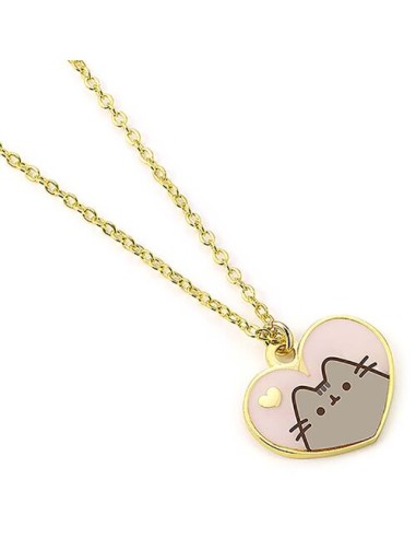 Pusheen Collar Colgante Pink and Gold Heart - The Carat Shop