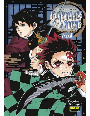 GUARDIANES DE LA NOCHE (KIMETSU NO YAIBA): LIBRO PARA COLOREAR AZUL