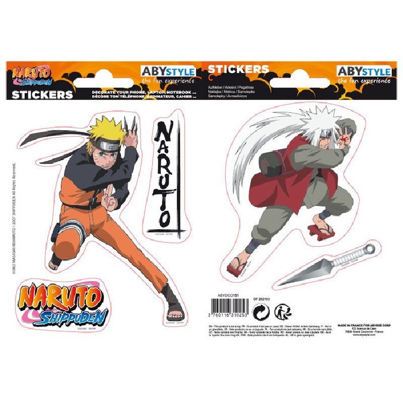 STICKERS NARUTO SHIPPUDEN 16X11CM NARUTO JIRAIYA